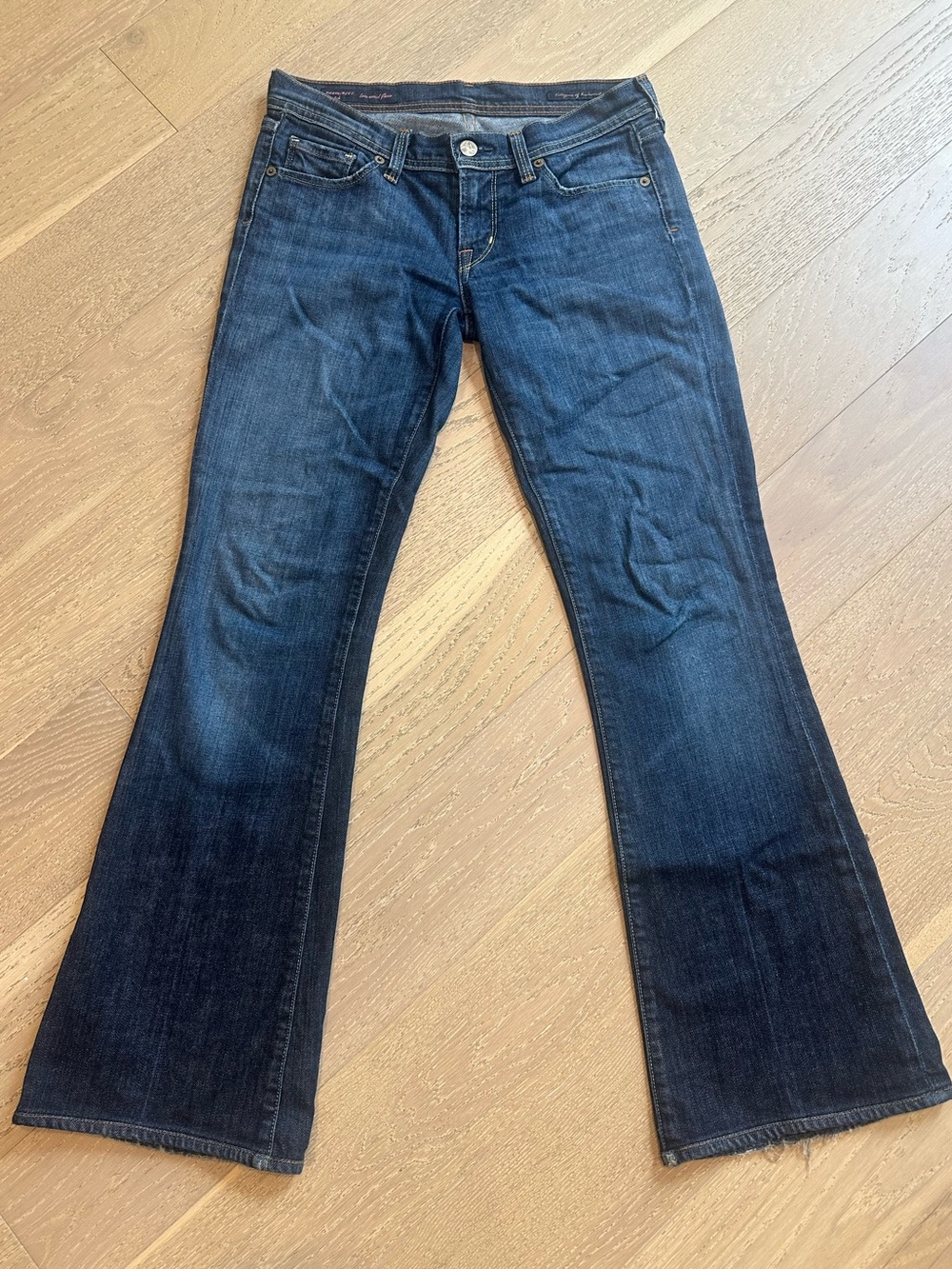 Citizens of Humanity Jerome Dahan #065 Scratch Low Waist Flare Jeans 27 USA Y2K